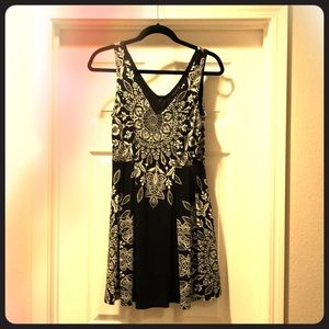 Sexy swing Venus black floral dress, size medium